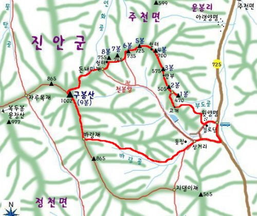 짧지만 독한 아홉 봉우리, 진안 구봉산