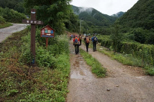 범상치 않은 봉우리, 횡성 발교산을 오르다.