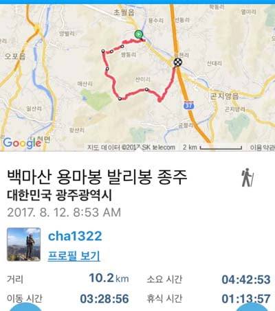 전철 경강선과 접한 '광주 백마산' 엿보기