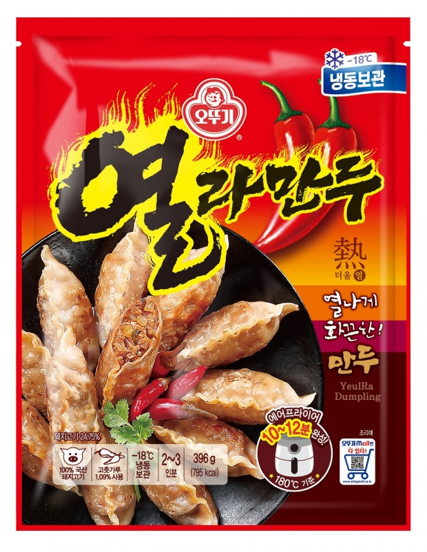 열라면의 화끈한 맛을 만두로 즐긴다! 오뚜기 '열라만두' 출시