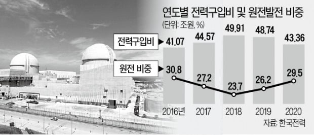 [단독] 전력구입비 급증하자…원전 가동 늘린 정부