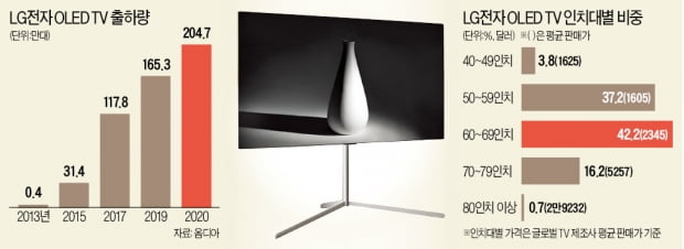 날개 돋친 OLED TV…LG, 올해 두 배 판다