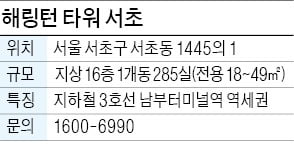 해링턴 타워 서초, 3호선 남부터미널역이 130m 거리…업무 중심지 가까워 임대수요 풍부