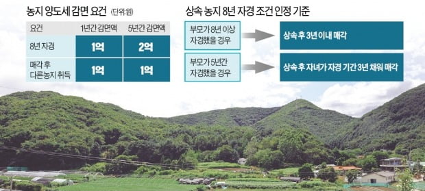 상속농지, 3년 내 팔면 2억원까지 양도세 감면 받는다