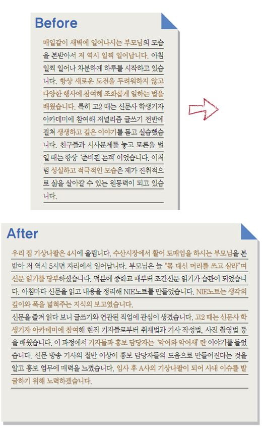 [긴급출동 SOS 서류전형 구조대] ‘무색무취’ 자소서를 구하라!