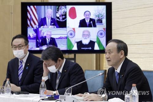 스가 日총리 "쿼드 정상회의, 4개국을 새 무대로 끌어 올려"(종합)