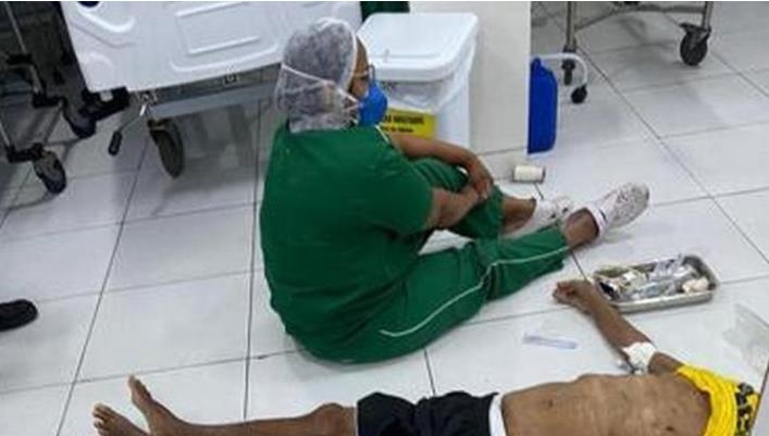 "5분간 울기만, 그래도 일어서야했다"…병상 부족 브라질 의료진