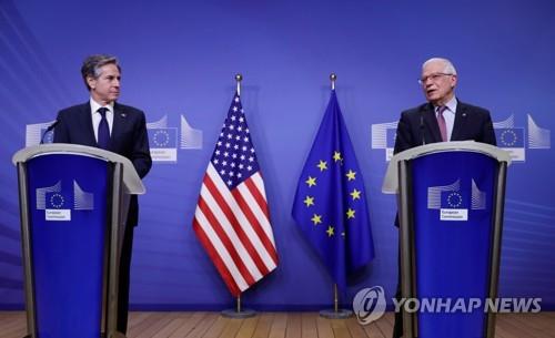 미·EU "중국문제 대응 양자 협의…러시아 도전 대처도 협력"