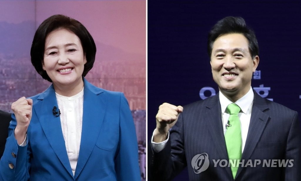 "서울시장 후보 지지도, 오세훈 48.9% 박영선 29.2%"