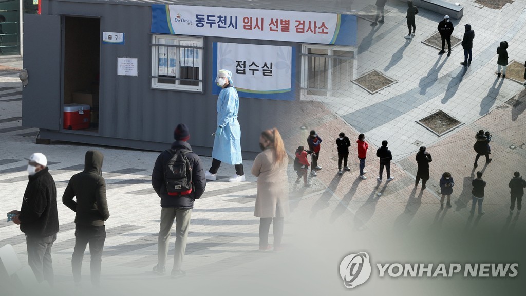 외국인근로자 선별 검사소 '인산인해'…거리두기실종돼 감염우려