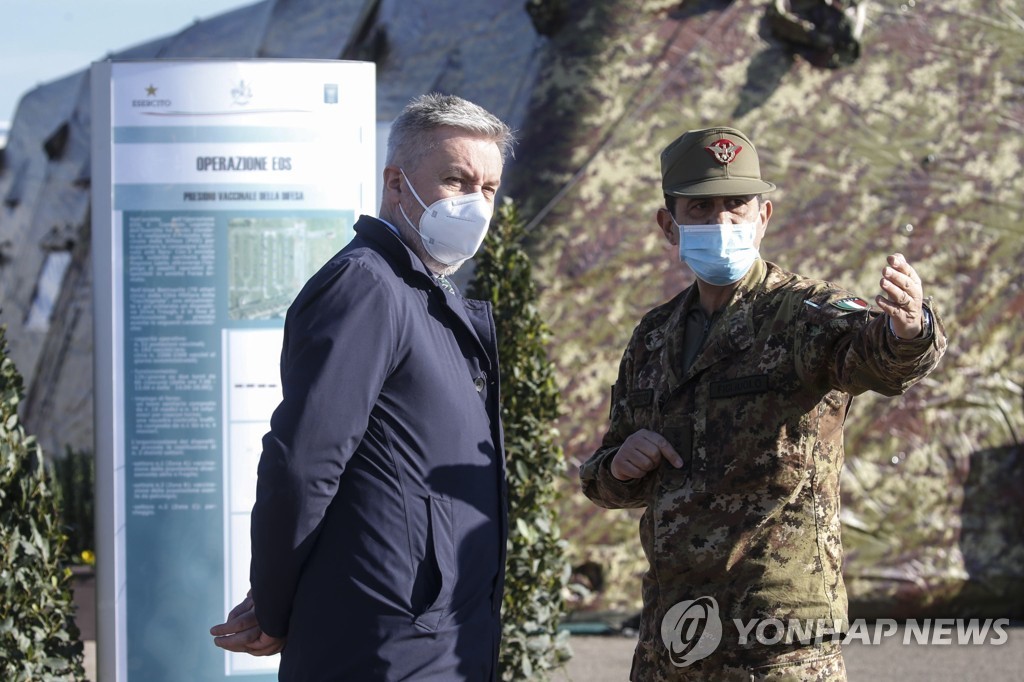 '백신 접종 전면전' 이탈리아, 군 병참 전문가로 책임자 교체