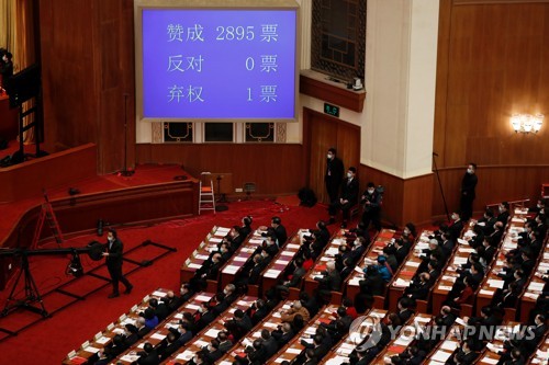 중국, 미국 반대에도 홍콩선거제 개편 강행…반대 0표(종합2보)