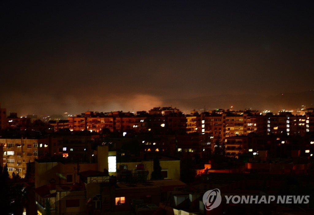 시리아 "이스라엘이 수도 다마스쿠스 공습…미사일 대부분 요격"