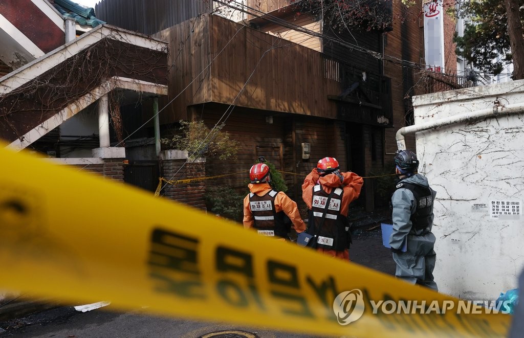 3명 사망자 낸 마포구 모텔 70세 방화범 "해코지 목적 없어"