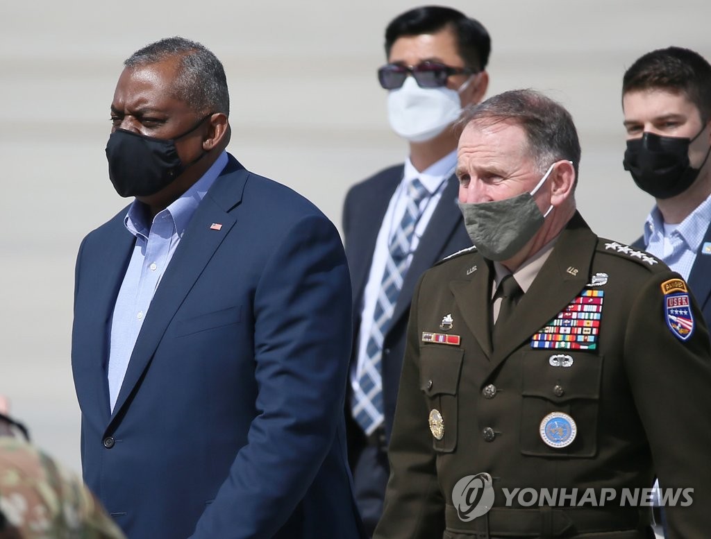 미 외교·국방 동시방한으로 굳건한 동맹 과시…중국논의는 부담