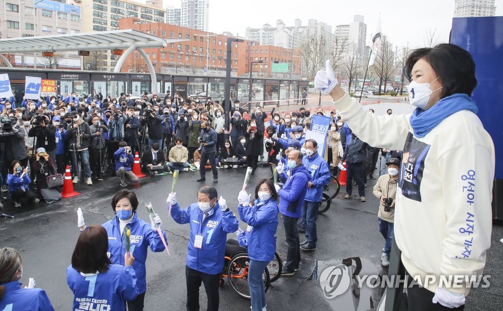 박영선, '험지' 강남 공략…"더 많이 신경쓰겠다"(종합)