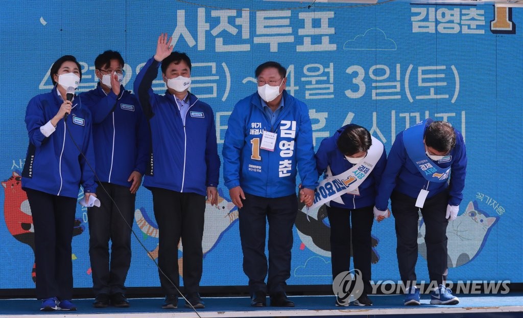 부산 찾은 김태년 "야당 후보되면 가덕도 공항 흔들려"(종합)