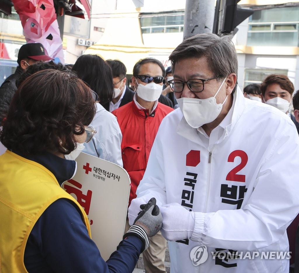 금태섭, 박형준 지원 유세서 "무능, 무책임 정권 심판해야"