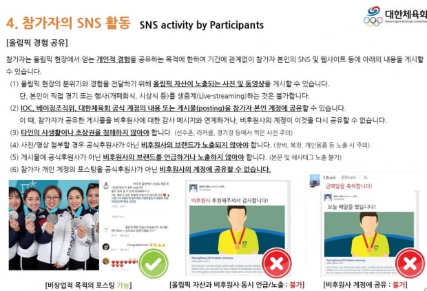동경-북경 올림픽 선수 광고 출연 기준 2 차 배포