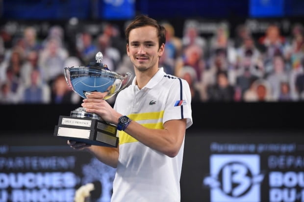 Medvedev Men’s Tennis World’s No. 2 Celebrate Winner