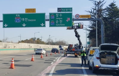 호남고속도로 상행선 삼례∼여산 지점에 '구간단속 카메라' 설치