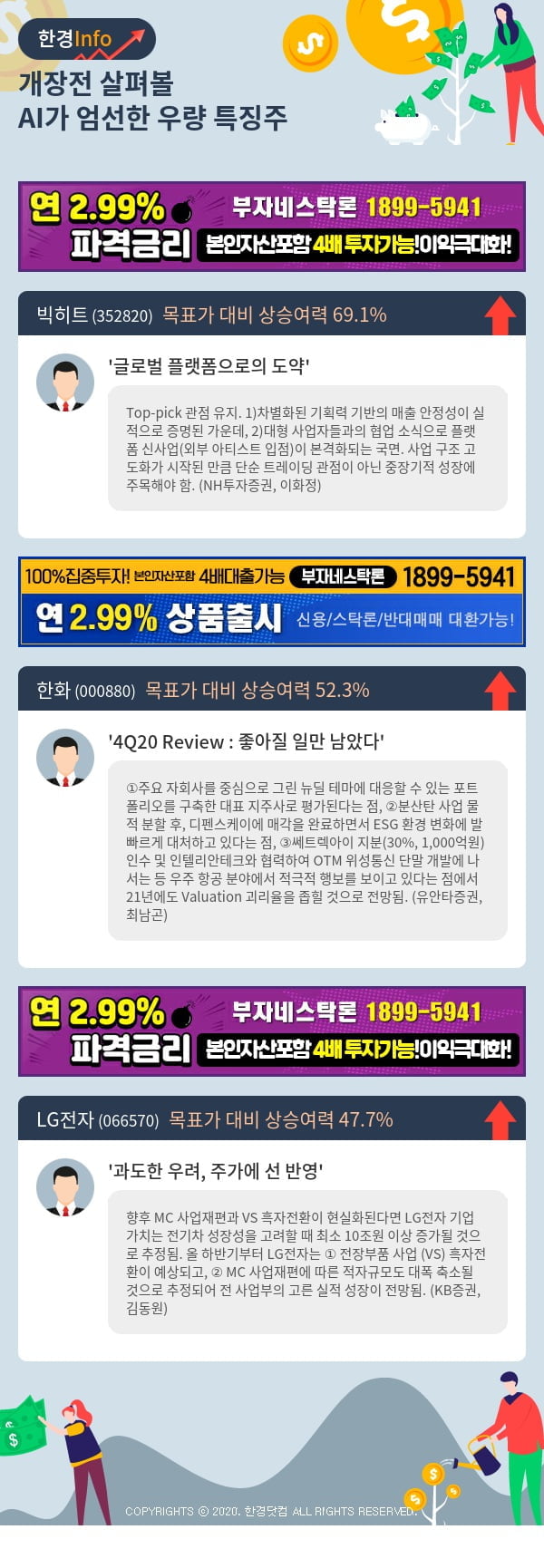 [포커스]개장전 살펴볼 AI가 엄선한 우량 특징주