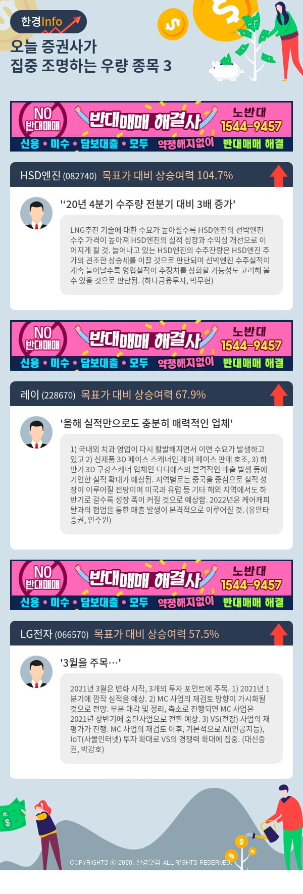 [포커스]오늘 증권사가 집중 조명하는 우량 종목 3