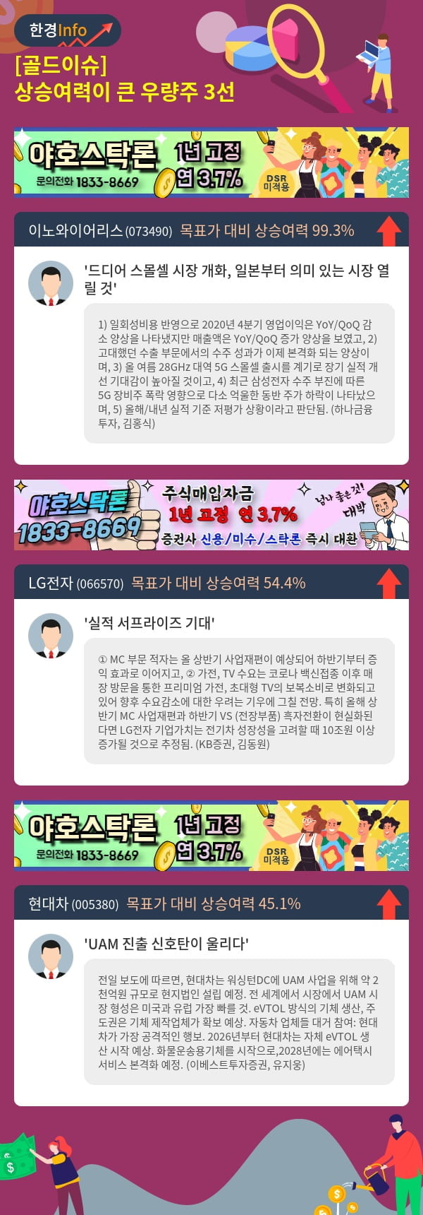 [골드이슈] 상승여력이 큰 우량주 3선