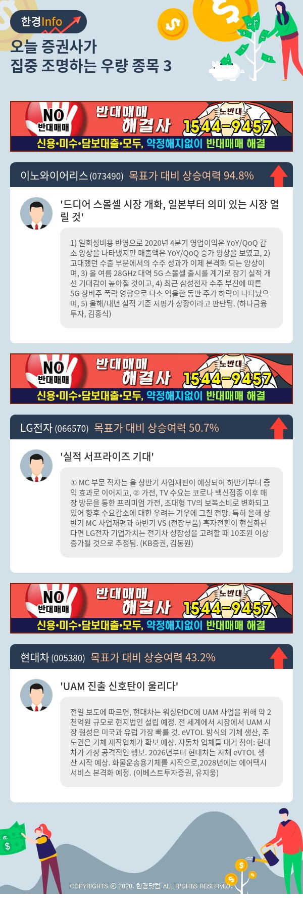 [포커스]오늘 증권사가 집중 조명하는 우량 종목 3