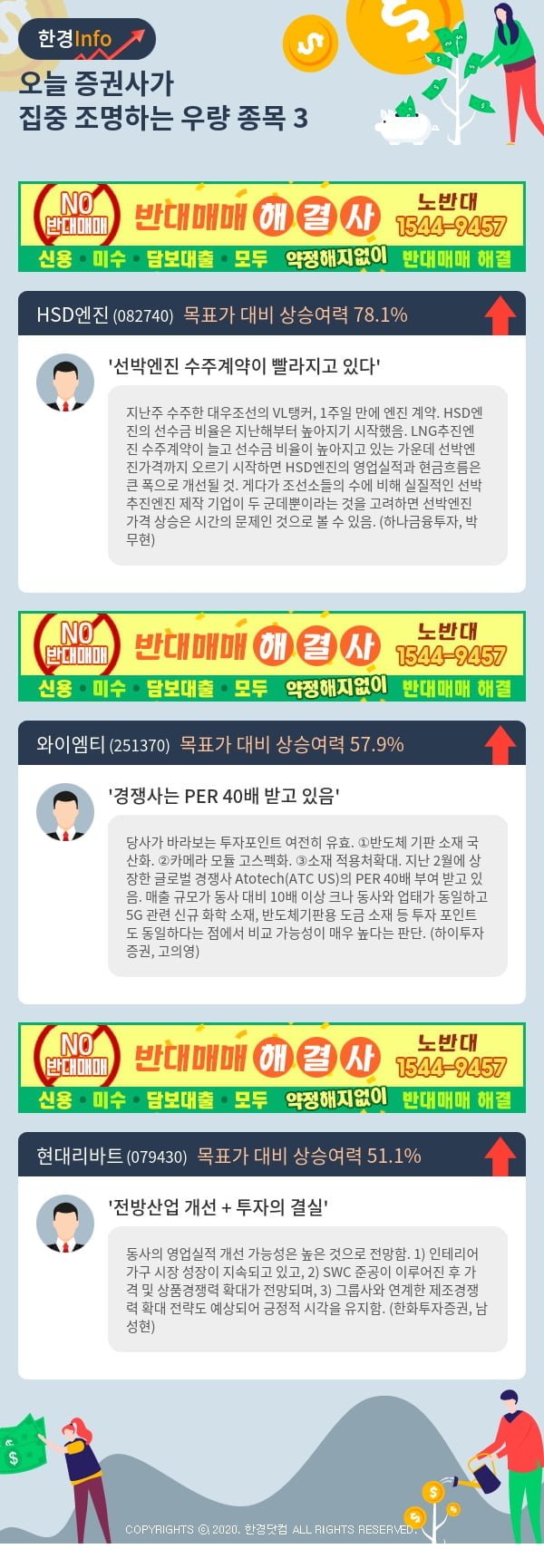 [포커스]오늘 증권사가 집중 조명하는 우량 종목 3