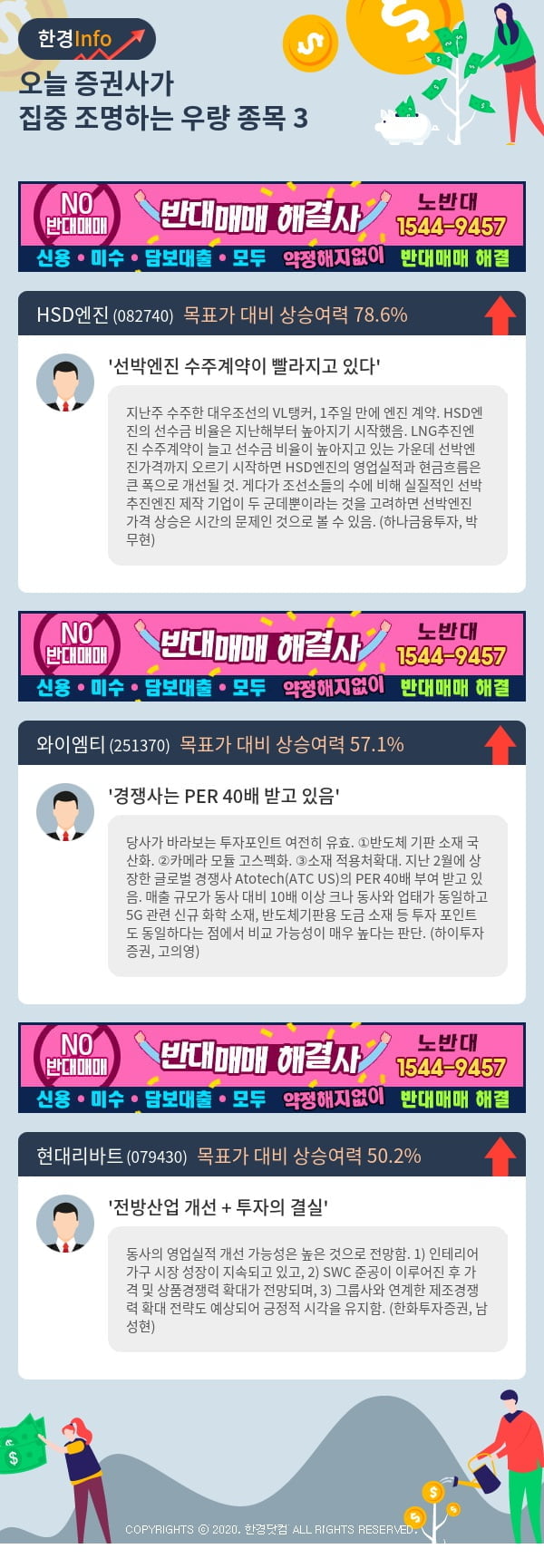 [포커스]오늘 증권사가 집중 조명하는 우량 종목 3