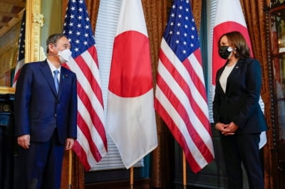 日 스가 총리, 바이든과 정상회담 앞두고 해리스 부통령 면담