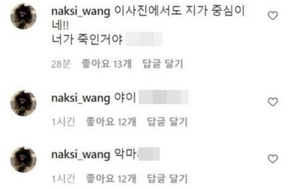/사진=김창열 인스타그램에 댓글을 단 이하늘