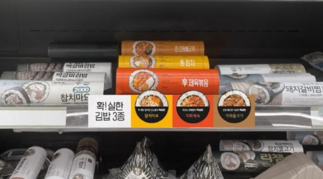 BGF리테일은 편의점 CU가 오는 27일부터 일반김밥의 맛과 품질을 개선한 제품을 ‘확!실한 김밥’이란 콘셉트로 순차 출시할 계획이라고 26일 밝혔다. 사진=BGF리테일 제공