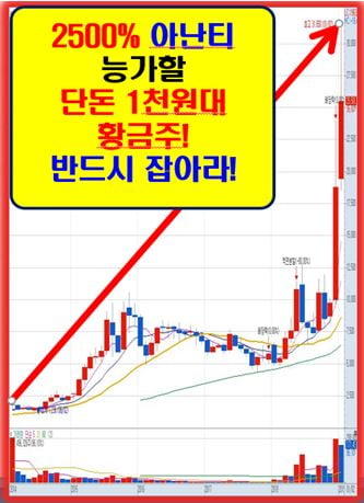 5월! 가장 주목해야 할 단돈 1천원대 황금주!