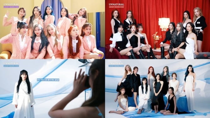 우주소녀, ‘언내추럴’ 재킷 촬영 비하인드 공개…무대 뒤 ‘내추럴’ 반전 매력