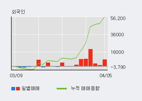 '노루홀딩스' 52주 신고가 경신, 전일 외국인 대량 순매수