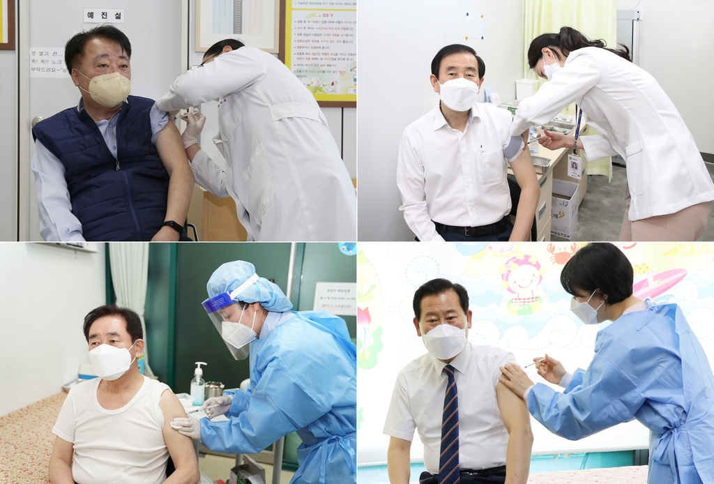 AZ백신 접종 마친 충북 단체장들 "안심하고 맞으세요"