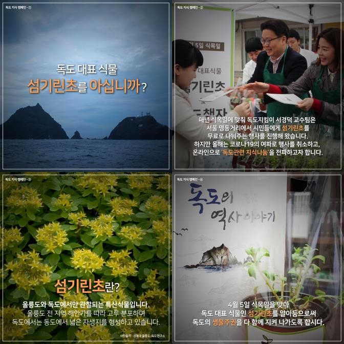 가수 송가인·서경덕, 독도 대표 식물 '섬기린초' SNS 홍보