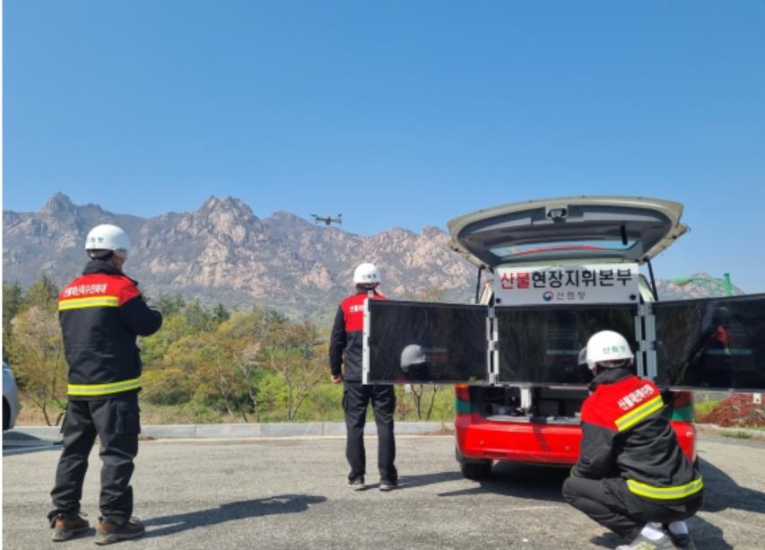 영암국유림관리소, 드론으로 산불 취약지 불법소각 단속