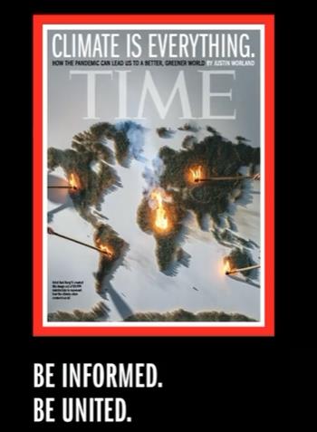 말레이 예술가, 성냥개비 5만개로 불타는 세계 지도…타임 표지