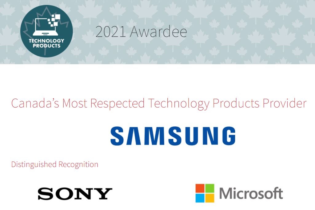삼성전자, 캐나다서 '가장 존경받는 기술제품 기업' 선정