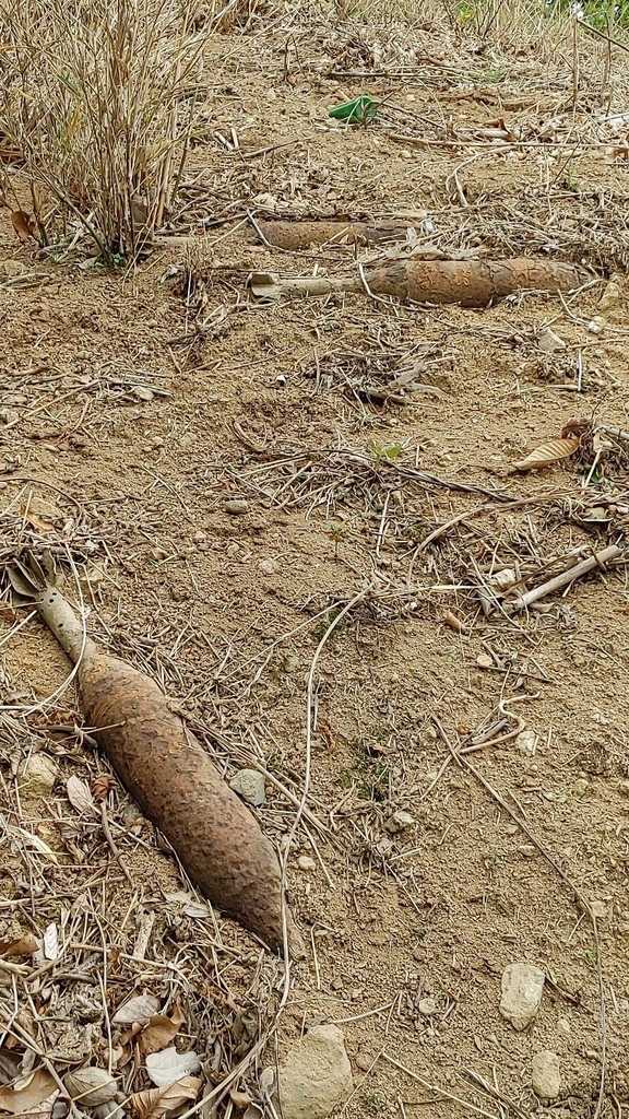 부산 산비탈서 포탈 3발 발견…"6·25 때 미제 연막탄 추정"