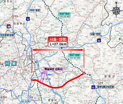 서울∼양평 고속도로 예타 통과…이르면 2025년 착공