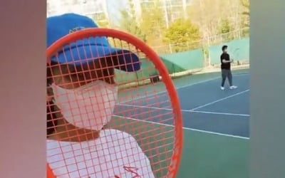소유진, ♥백종원과 테니스 연습 "테린이 백주부"
