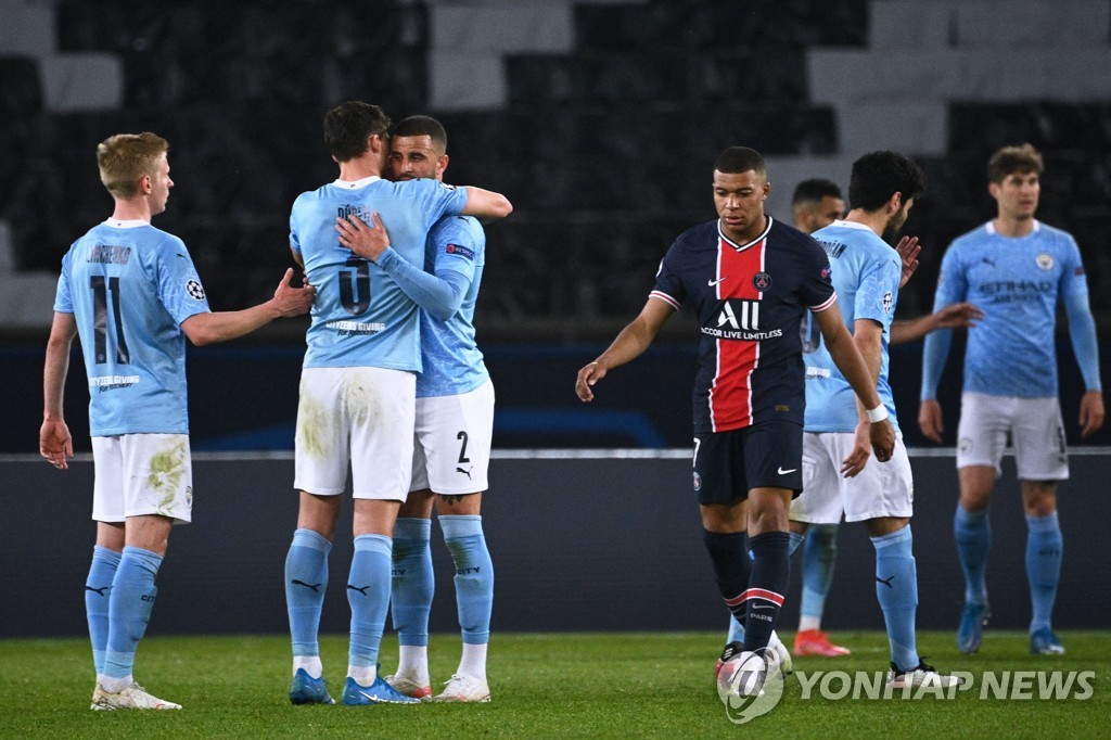 '마흐레즈 결승골' 맨시티, UCL 4강 1차전서 PSG에 2-1 역전승