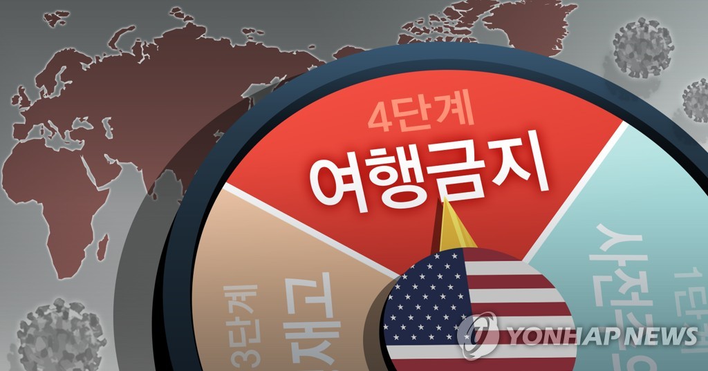 미국, 여행금지국 150곳으로 확대…한국은 기존단계 유지