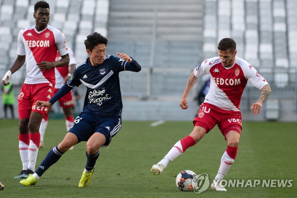 '황의조 82분' 보르도, 모나코에 0-3 완패…4연패 수렁