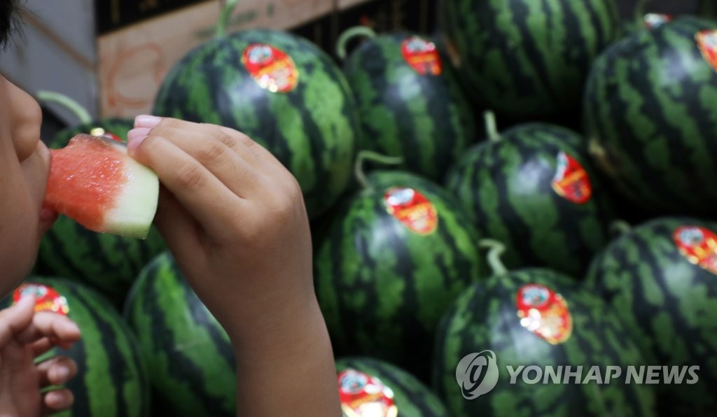 코로나19 된서리 맞은 수박 사줘요…대목 앞두고 판촉 '진땀'