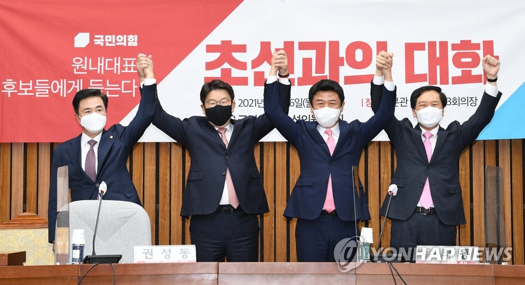 野 원내대표 경선 총력전…'최대변수' 초선 구애 경쟁 후끈(종합)